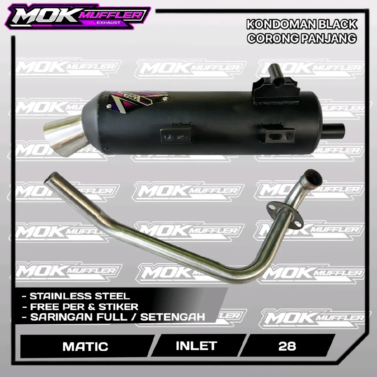 Knalpot Kondoman Corong Aerox Nmax Vario Pcx Adv Mio Beat Scoopy All Matic