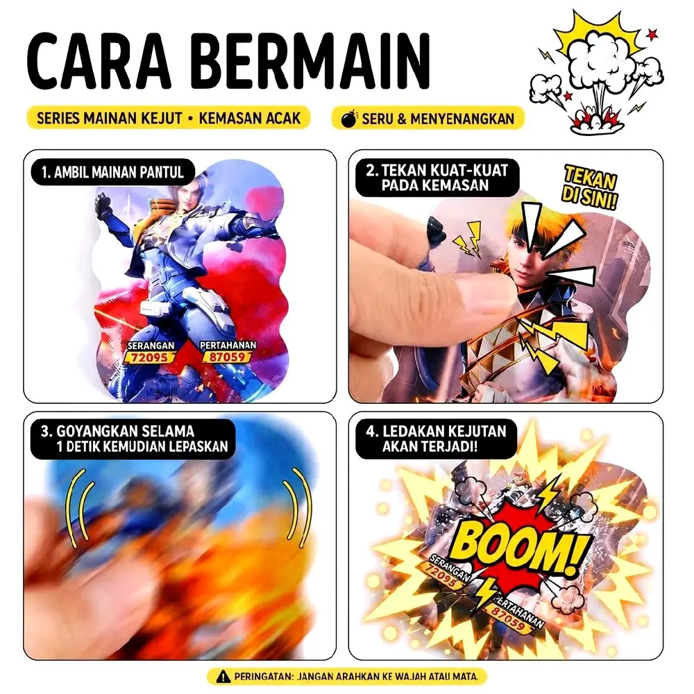 Mainan Kejut Kemasan Acak Seru, 1 pack isi 100 pcs, BOMBAG