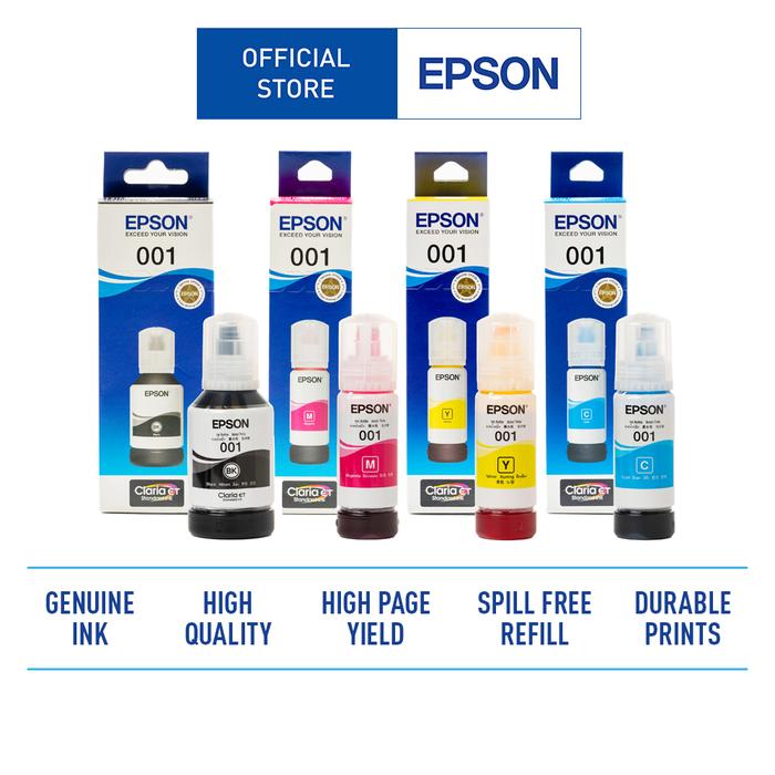 Gambar Tinta Epson 001 for Printer L4260,L6260,6270,6290,L14150 - Black dari Epson Official Store Indonesia Kota Administrasi Jakarta Barat Tokopedia