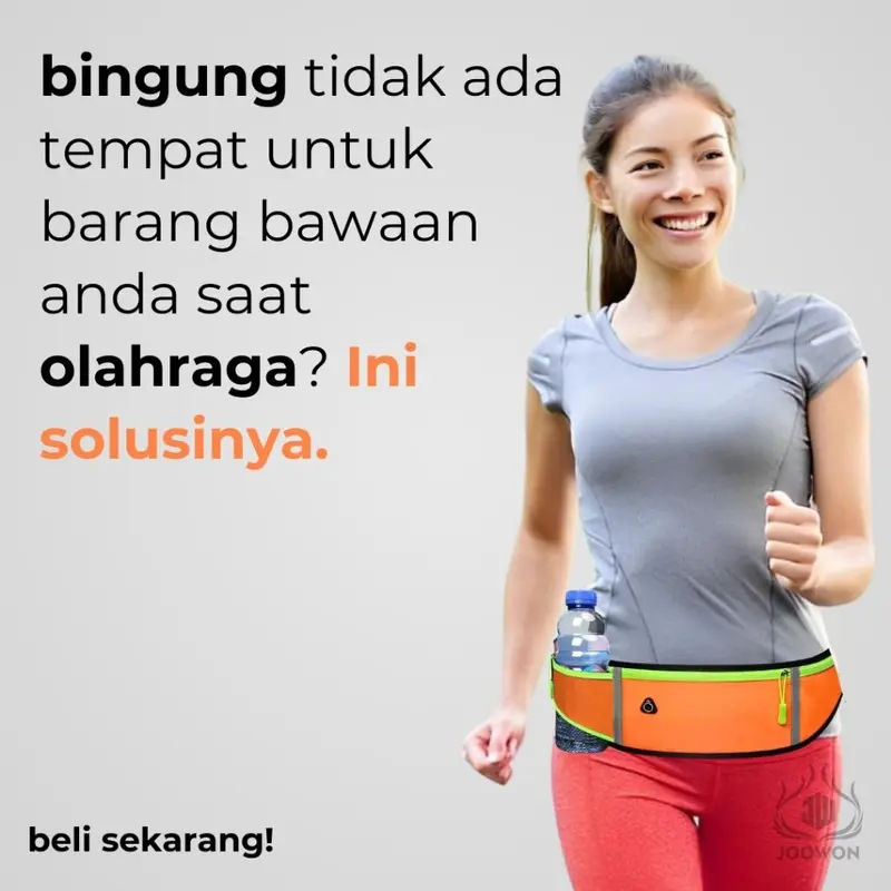 Tas Pinggang Lari Simple Bahan Polyester Waterproof Sport Belt Outdoor Kekinian - CT03 TrendyStors 2