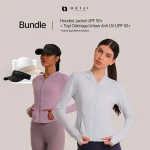 [Bundlle] Heiji - Hooded Jacket UPF 50+ + Topi Olahraga Unisex Anti UV UPF 50+