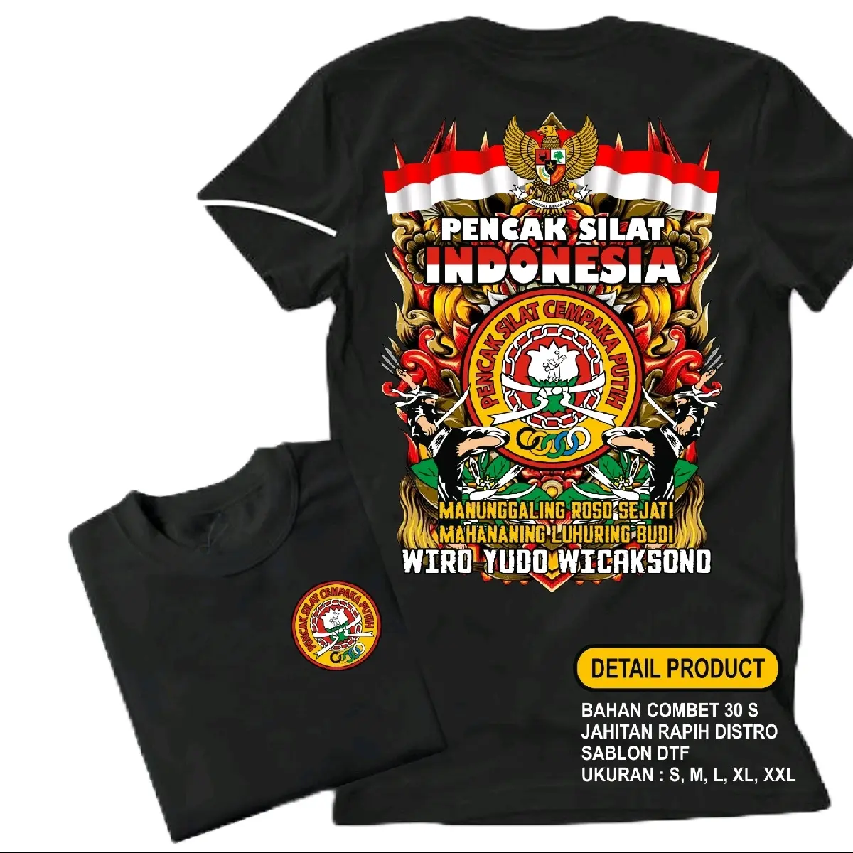 KAOS PSCP CEMPAKA PUTIH DISTRO TERBARU HITAM KATUN