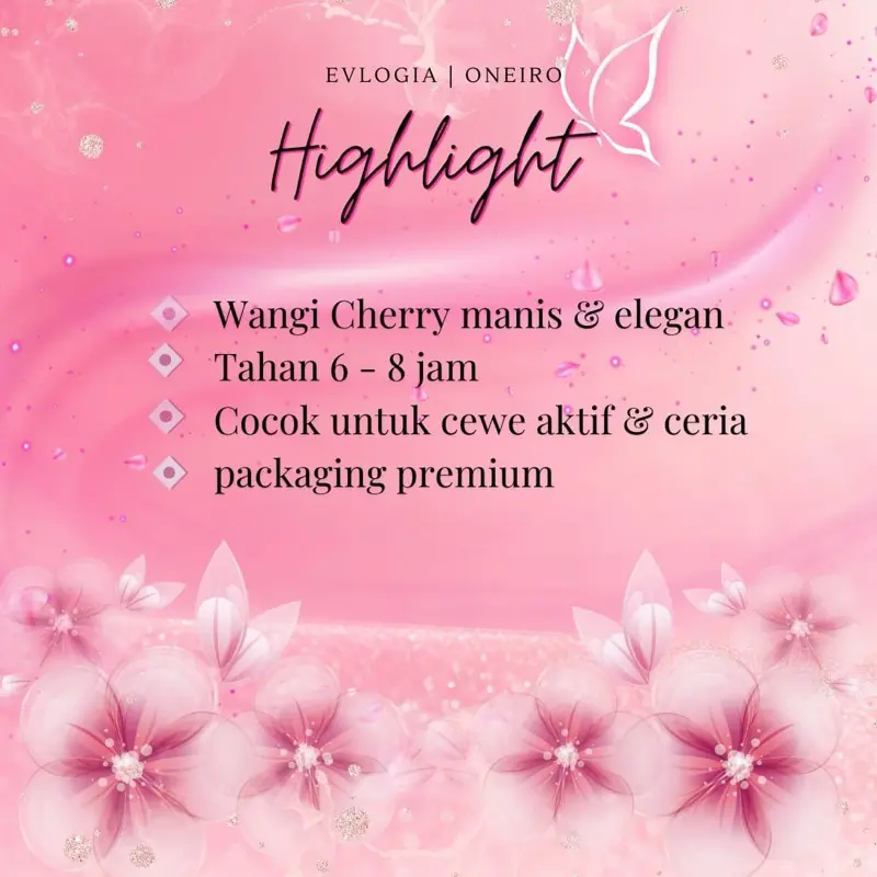 Evlogia Fragrance Oneiro Parfum Wanita Tahan Lama Cherry Manis | Eau de Parfum 30ml 3