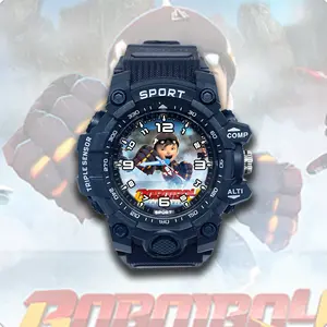 Jam Tangan Anak Sport Boboiboy Galaxy 19 Anti Air FREE Baterai Cadangan Fashion