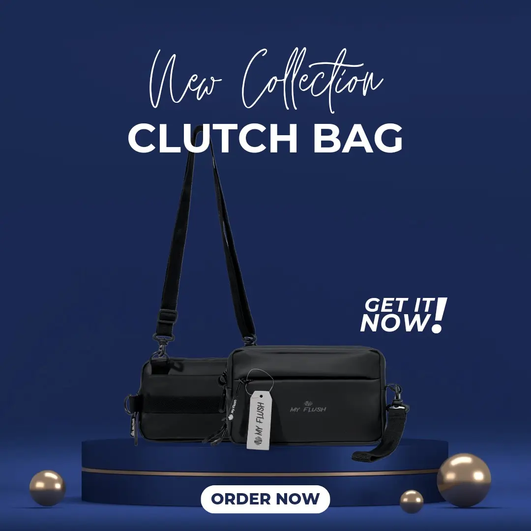 Tas Selempang Handbag Pria Wanita MyFlush Dulce Clutch Bag Anti Air Hitam Matte