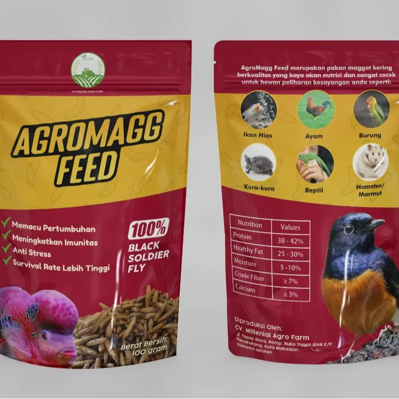 Maggot Kering / Dried Maggot BSF Super 100 Gram (Agromagg Feed) 4