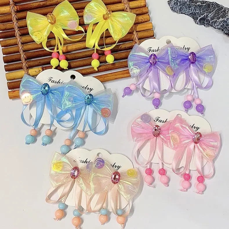ED - 2PCS / SET JEPITAN RAMBUT PITA ANAK MODEL TALI MUTIARA KOREAN / JEPIT RAMBUT PITA ANAK LUCU KOREA 2