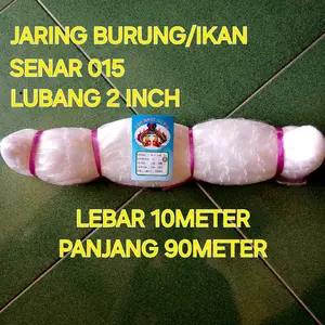 jaring burung emprit buat sawah lebar 10meter panjang 90meter lubang 2inch senar 015 jaring  emprit jaring  plastik jaring  padi jaring  tanaman