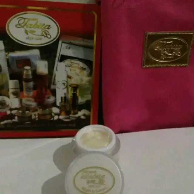 Night cream tabita travel size pouch pink