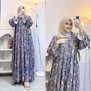GAMIS RESSA JUMBO LD 120 BAHAN RAYON DIAMOND PREMIUM Dress Muslim Wanita Nyaman Fit Panjang Motif Viscose