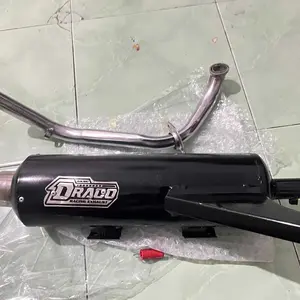 KNALPOT STANDAR RACING DRAKO FULSET Adem Ngebas Beat delexu,Beat karbu,Beat fi,Mio sporty,Vario125/150, Scoopy