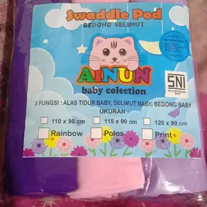 Bedong Bayi Pernel Bayi Bungkus Bayi Alas Tidur Bayi Selimut Bayi Jumbo Ukuran 110x90 Cm dengan Perlak Isi 3 Pcs Kasur Waterproof