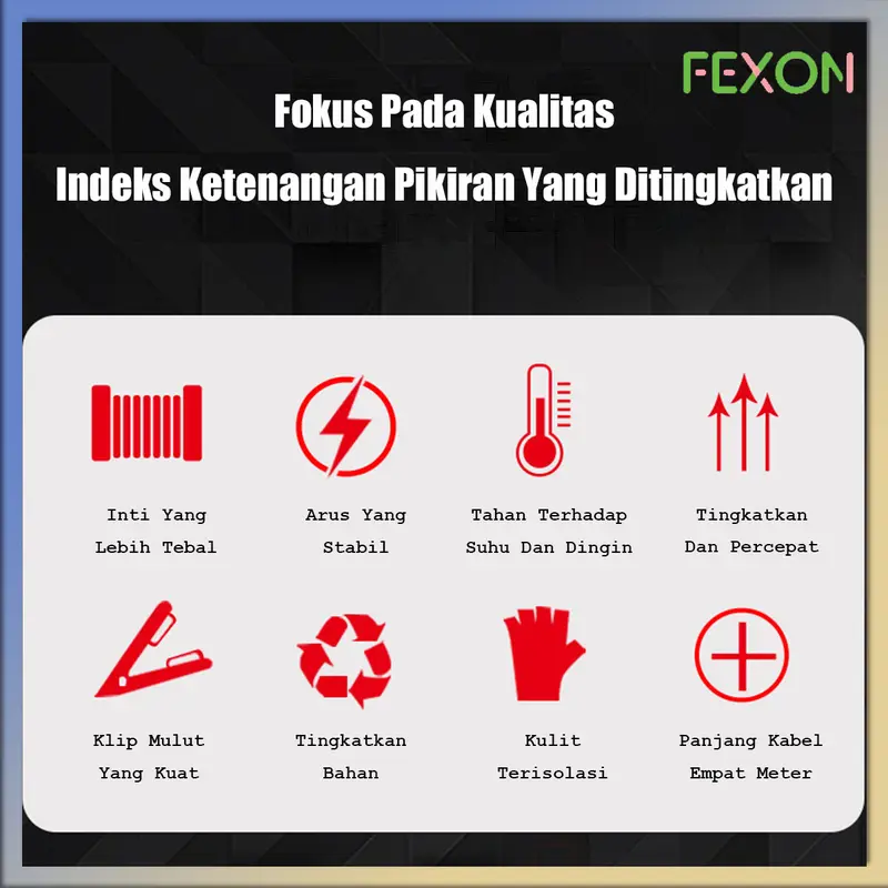 【COD】FEXON Kawat Pengapian Mobil Tembaga Murni Berkualitas Tinggi Panjangnya Sekitar 4 Meter 7