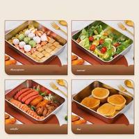 Gambar COD【Food box】6pcsnampan Stainless Steel Kotak Sayuran Piring Dingin Piring Persegi Piring Sayuran Rebus Piring Leher Bebek Bawah Datar Piring Kukus Tebal Piring Serba Guna Keranjang Saringan Pengering Sayur Container Kulkas - 【6.item setnampan sus +tutup】+Centong dari LYBH OFFICIAL STORE Kab. Tangerang 2 Tokopedia