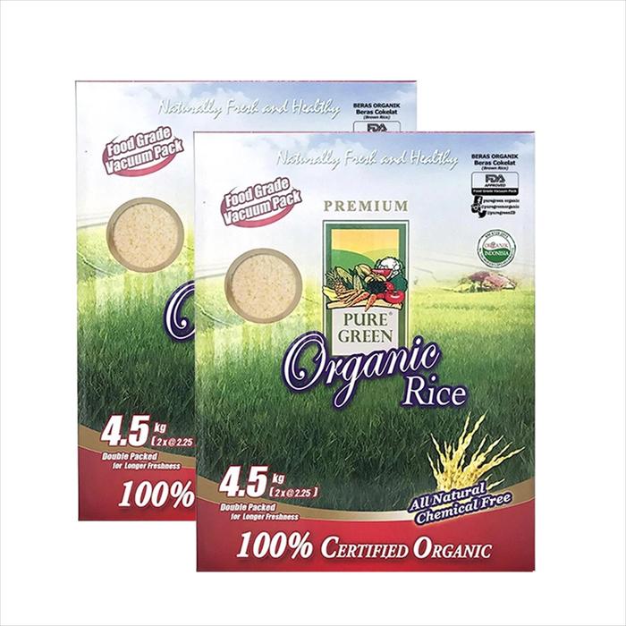 Gambar PAKET 2 - PureGreen Organic Rice Beras Organik Beras Coklat 4.5 kg x 2 pc dari Puregreen Organic Kota Administrasi Jakarta Utara Tokopedia