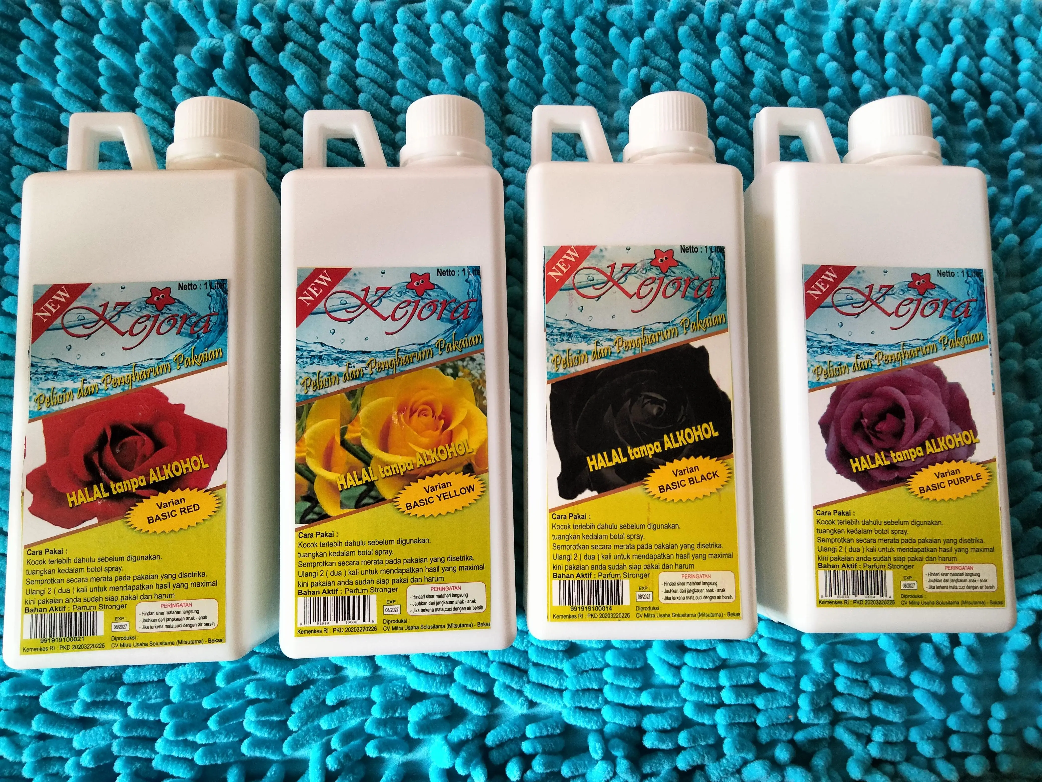 Pelicin dan Pewangi Laundry 1 Liter KEJORA DAN NESYA - TANPA ALKOHOL + Anti Bakteri + Pelembut
