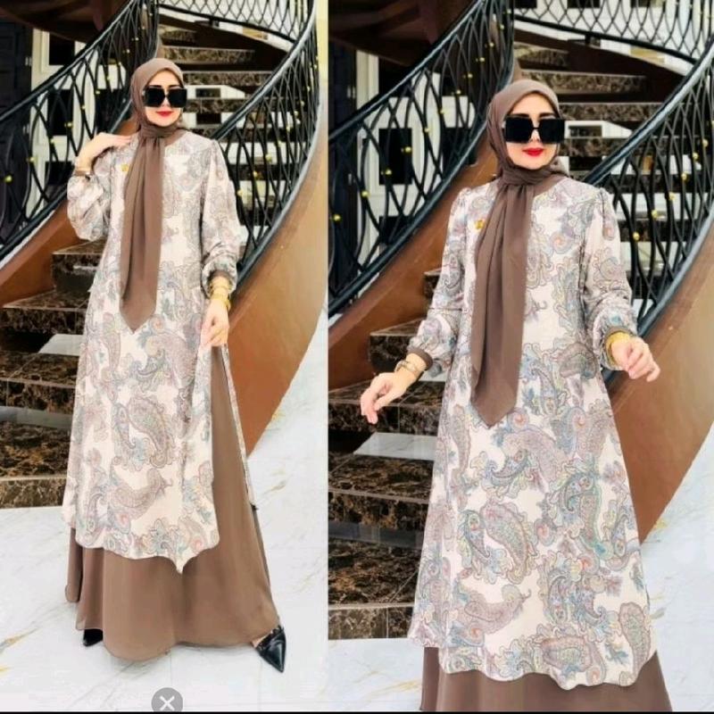COD DRESS LAYLA SET HIAJB SEGIEMPAT CANTIK MEWAH ELEGAN TERBARU MOTIF LIMITED EDITION 4