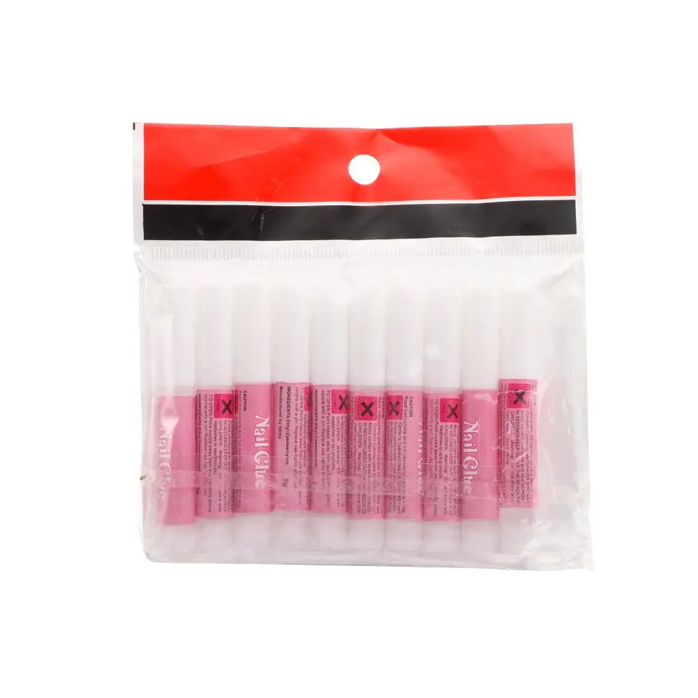 10Pcs/Kit New Quick Dry Super Strong Nail Glue for Acrylic Nails False Nail Adhesive Press-On Nails Glue Nail Tips Glue