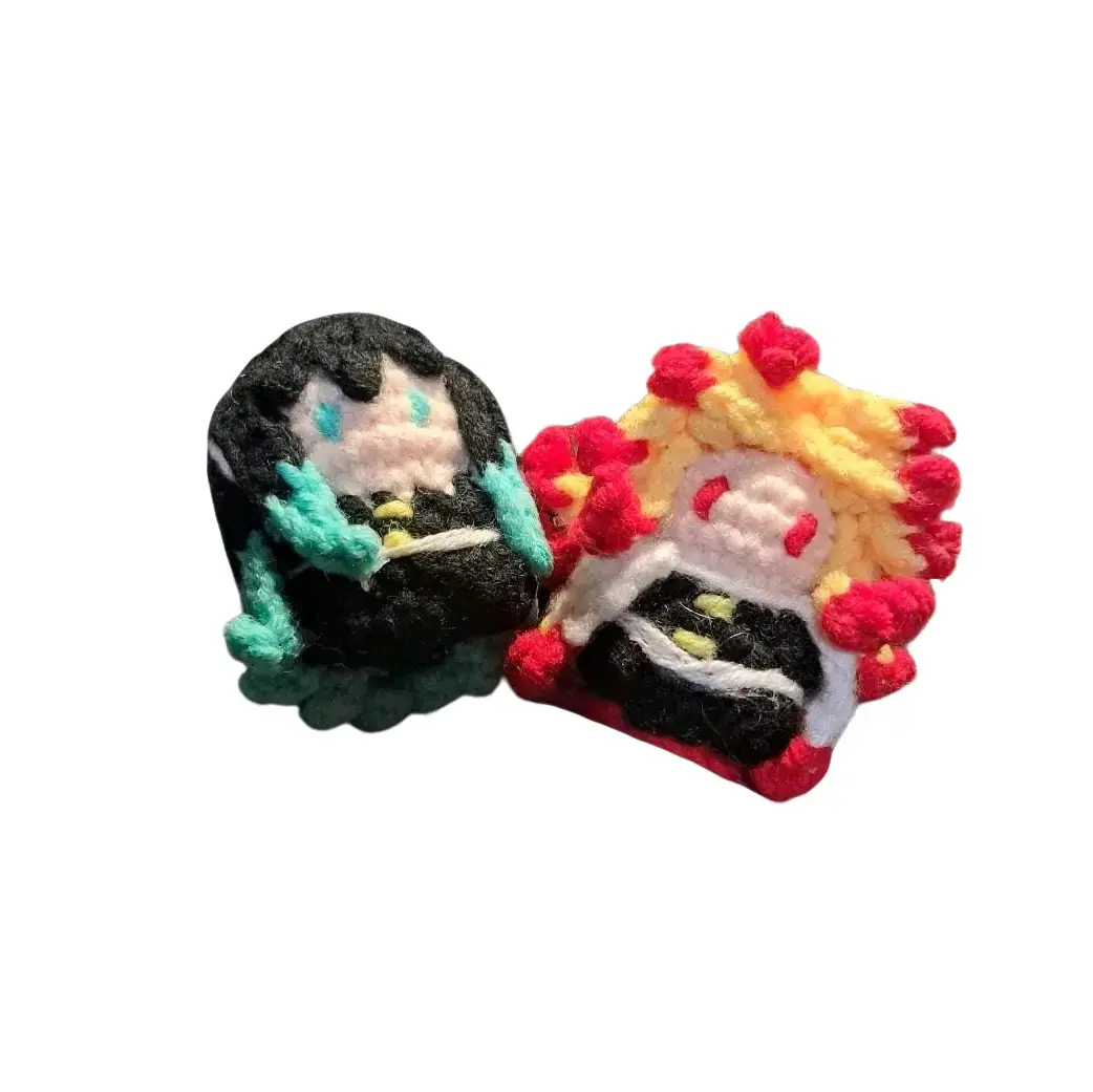 [OPEN PRE-ORDER] DEMON SLAYER KEYCHAIN AMIGURUMI || GANTUNGAN KUNCI KIMETSU NO YAIBA || DEMON SLAYER CROCHET CHIBI Ganci