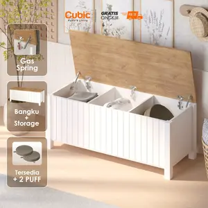 Cubic Bangku Storage Serbaguna / Kursi Samping Panjang Minimalis / GENIO BENCH 120