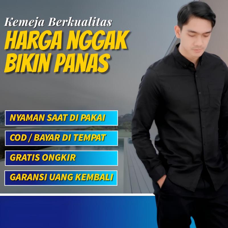 Product Introduction of PAKET 5 PCS KEMEJA PRIA POLOS LENGAN PENDEK SLIMFIT KATUN PREMIUM 35