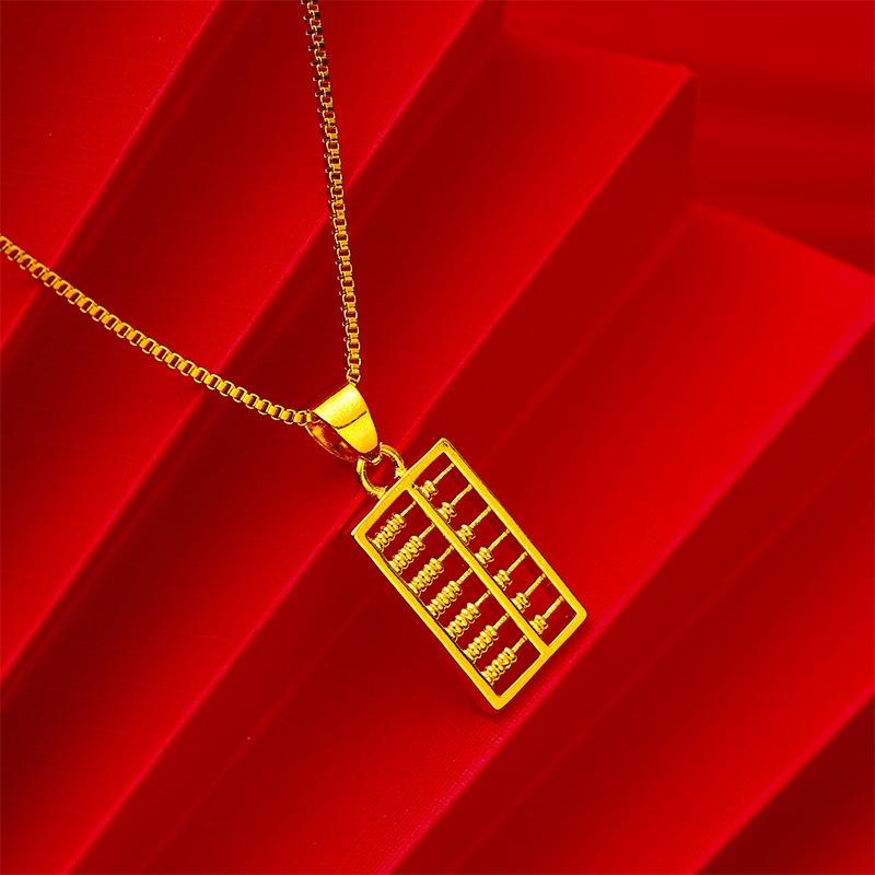 Product Introduction of SS24 Abacus Pendant Female Lucky Necklace 10