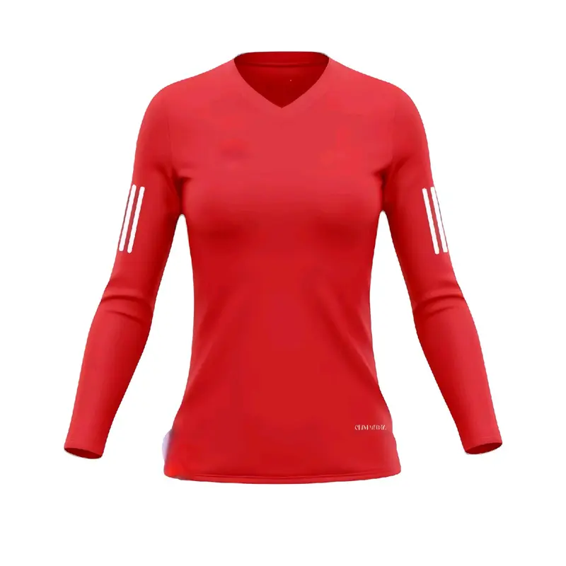 Kaos Olahraga Wanita dengan Kerah Leher V dan Body Fit - Jersey 7