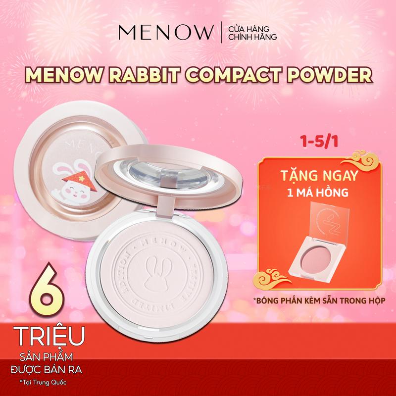 MENOW Phấn phủ nén làm đều màu da MENOW Rabbit Compact Powder 8.5gr MEO