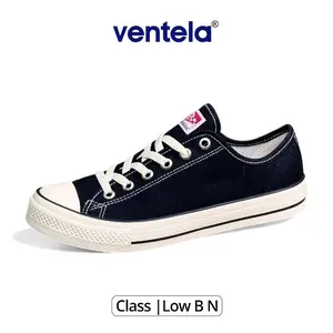 Ventela Class Black Natural Original - Sepatu sekolah sneakers pria wanita