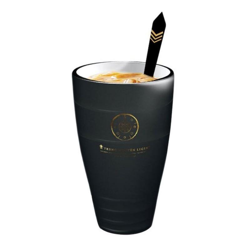 Trung Nguyên Legend Bộ Ly Cà Phê Sữa Đá, Gốm Thủ Công Bát Tràng 300ml An Toàn Sức Khỏe Thiết Kế Tinh Tế Muỗng Đen Sang Trọng