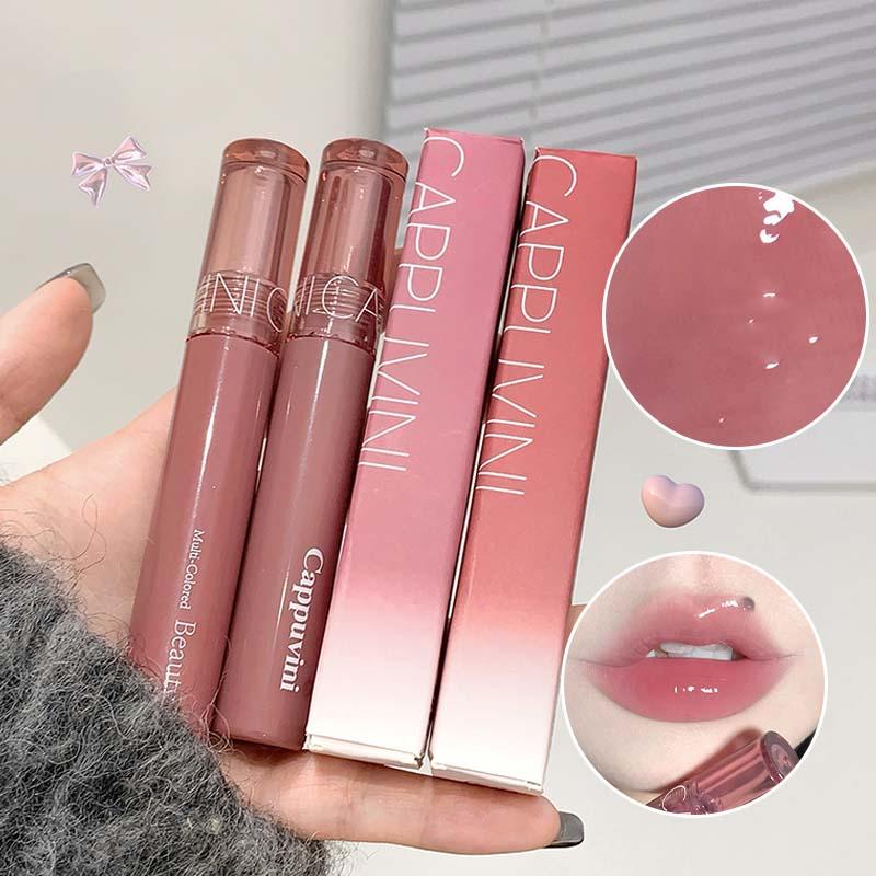 Son Môi Dưỡng Ẩm Dạng Thạch, Thiết Kế Gương, Lâu Trôi, Với Bột Tẩy Trắng Và Hương Mật Ong