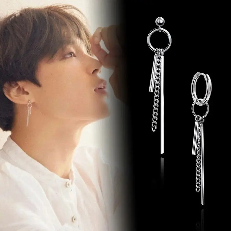 dhio-(1PCS) Anting Tusuk Jimin Kpop BTS Bangtan Boys untuk Pria Wanita Anting Pejantan