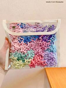 100 pinzas para el cabello con forma de estrella, color plateado, metal, diseño antideslizante, 3.1 cm, aptas para cabello grueso y fino, uso femenino, todas las estaciones