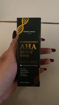 Product Review of [10X AHA] PERFECT WHITE Advanced AHA Body Serum 50ml Whitening Booster with 10X AHA Niacinamide, Alpha Arbutin, Glutathione, Vitamin C | Booster Lotion Acid Perawatan Pencerah Mencerahkan Memutihkan Tubuh Kusam Belang Noda Hitam Glycolic Acid from n**e 0