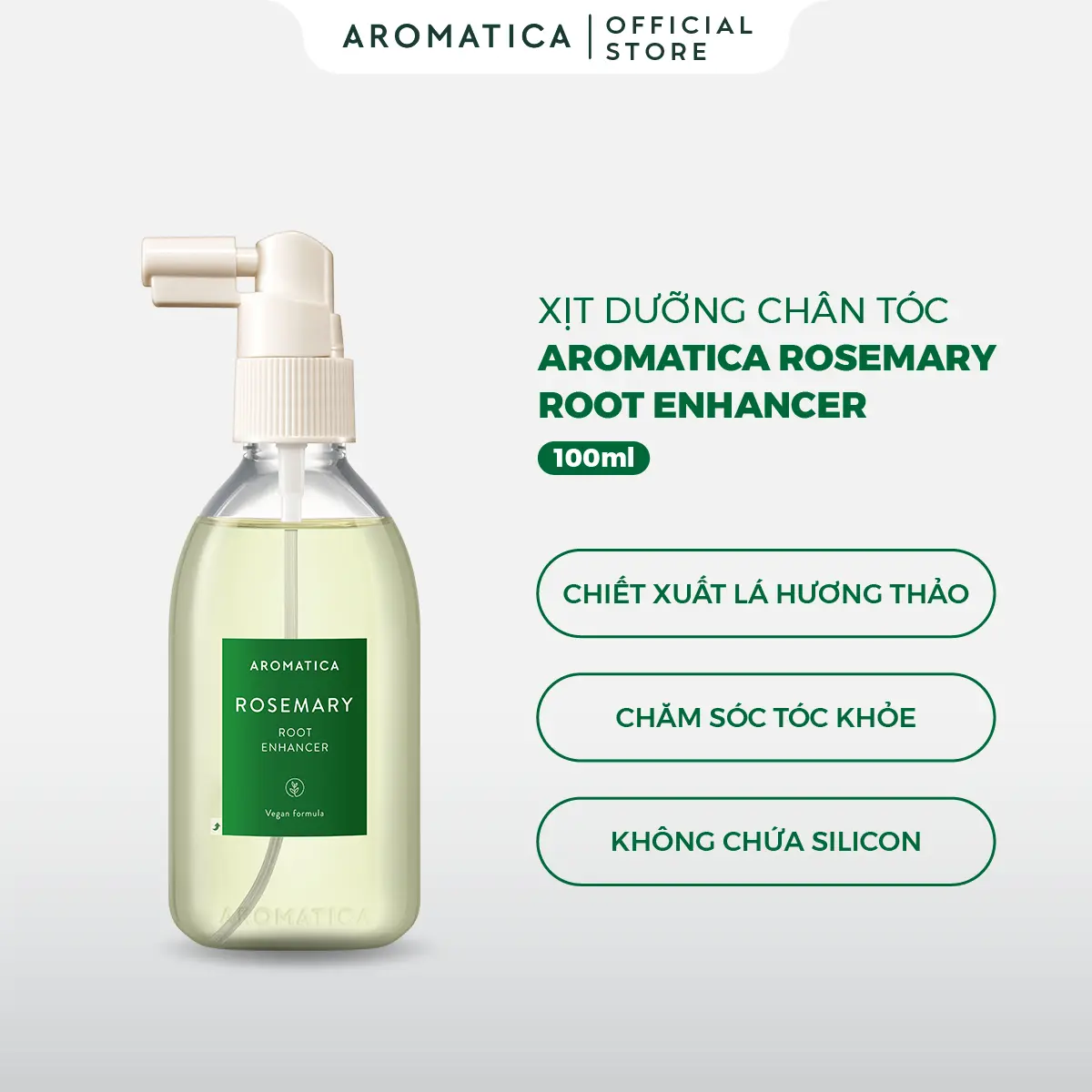 Xịt Dưỡng Chân Tóc Hương Thảo Aromatica Rosemary Root Enhancer 100ml Dưỡng Tóc
