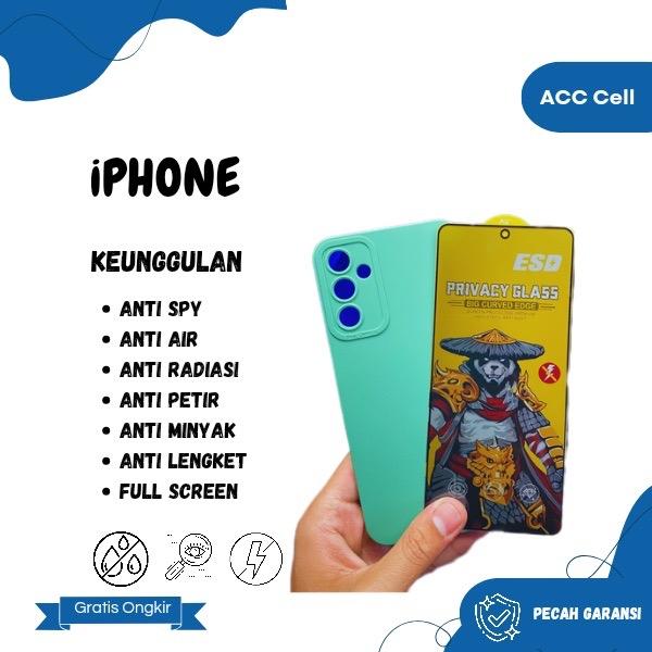 Anti Spy Glossy - Untuk iPhone + Bonus Case / Hf  - Anti Gores Kaca IPHONE ALL TYPE 3