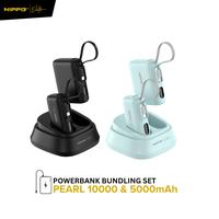 Gambar Hippo Elite Powerbank Pearl 5000mAh & 10000mAh Set PD 22,5W Output Type-C Port Input 5V-3A Output 5V-2.1A/9V-2.22A - Lcd - PB 5000mAh, Hitam dari Hippo Indonesia Kota Administrasi Jakarta Pusat 1 Tokopedia