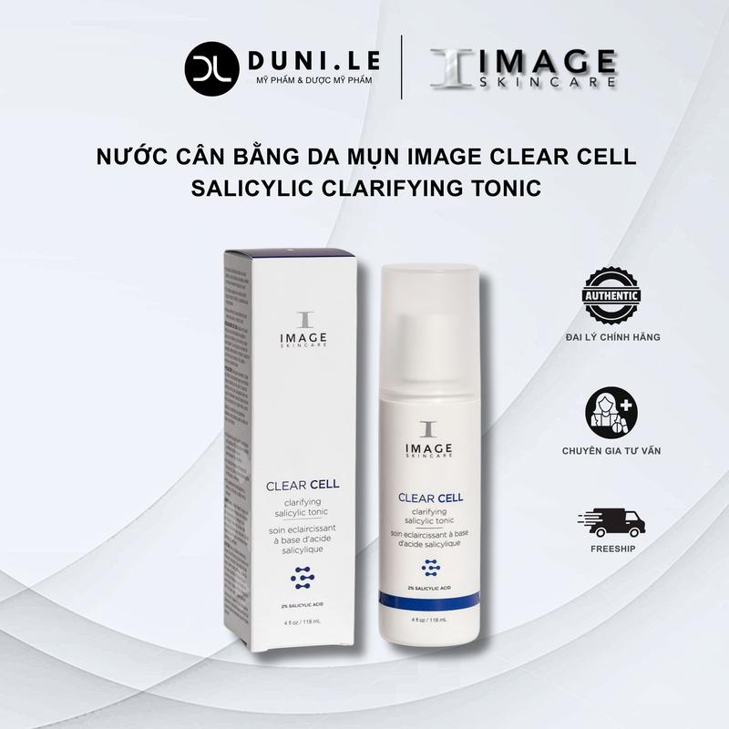 Image Clear Cell Clarifying salicylic tonic Tẩy tế bào chết hóa học AHA + bha…
