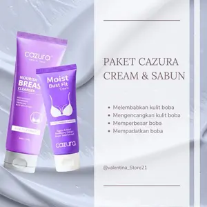 Cazura Paket Perawatan Kulit Area Dada - Moist Bust Fit Cream & Nourish Cleanser