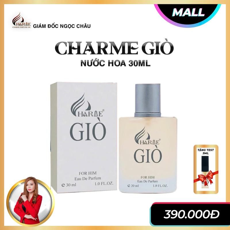  Nước Hoa Charme Giò 30ml - Tặng 1 Nước Hoa 3ml Mùi Ngẫu Nhiên 