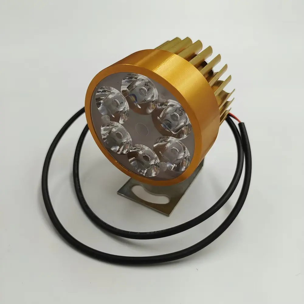 Motorcycle Super Bright Spot Light Electric Bicycle Scooter Light Led Strong Lamp 6 Beads 12V-80V WORKABLE METAL SHELL