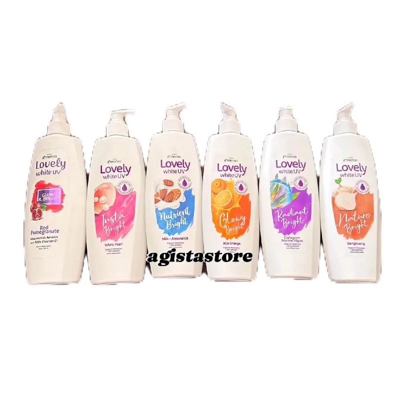 2 botol jumbo body lotion lovely mencerahkan kulit body lotion emeron lovely UV white 500ml jumbo 0