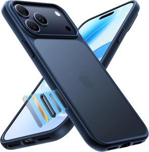 TORRAS 【米軍規格 3倍耐衝撃】 iPhone ケース カメラコントロール ボタンカバー ストラップホール付き マット 半透明 ワイヤレス充電対応 MagSafe非対応 滑り止め 指紋防止 6.3インチ プロ 「Guardian」