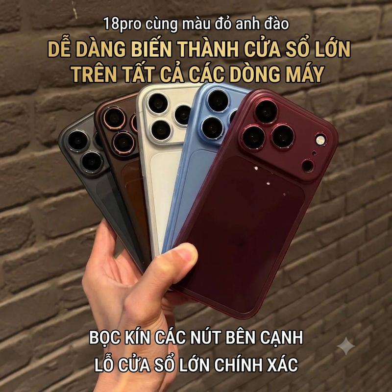 Ốp lưng iPhone mỏng nhẹ,tương thích với iPhone 17 16 15 14 13 12 11 Pro Max.Viền máy và khu vực quanh camera được phủ nhám mịn cao cấp,mặt lưng bằng TPU trong suốt.Vân chống trượt,bảo vệ toàn diện camera và các nút bấm.Cầm êm tay