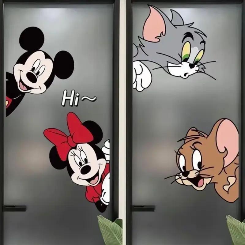 Hình dán tom & jely và chuột micky.dán trang trí xe ô tô, dán kính, dán cửa