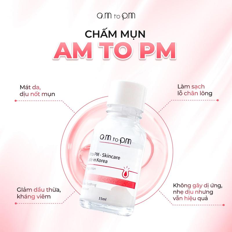 Tinh Chất Chấm Mụn 2 Lớp A-Clear Aid Soothing Eraser 15ML Am to Pm - Hỗ Trợ Làm Dịu & Giảm Sưng Mụn - Phù Hợp Với Mọi Loại Da