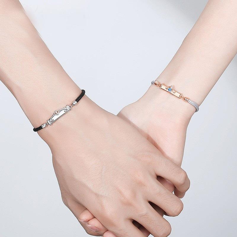 Gelang Couple Pasangan-princess and knight gelang fashion Original Arctic Deer S07 Pria Titanium 2