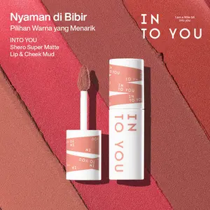 [Beragam Pilihan Warna] INTO YOU Shero Super Matte Lip & Cheek Mud Soft Blur Velvet Matte Ringan Tahan Lama Nyaman di Bibir Praktis untuk Touch-Up