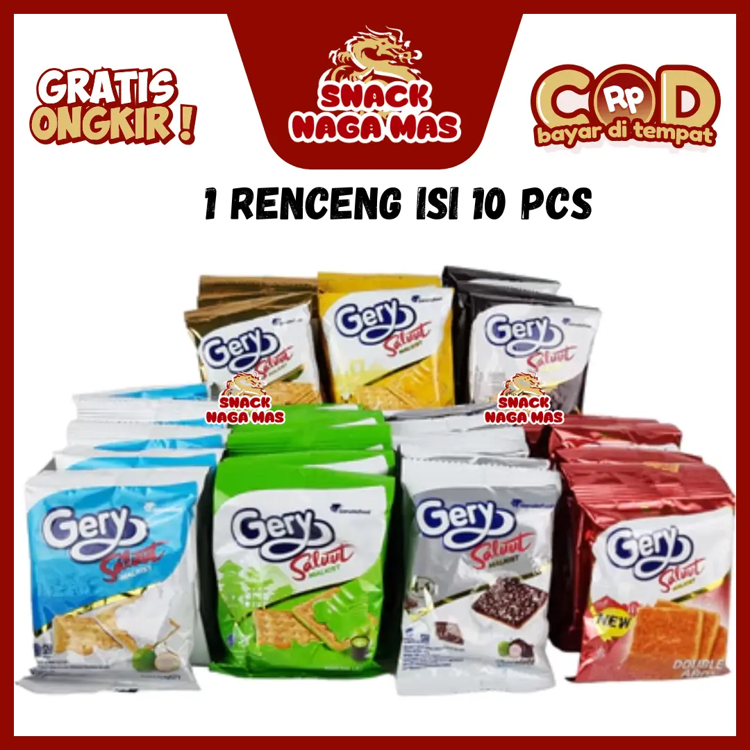 GERY SALUUT MALKIST BISKUIT PREMIUM [1 RENCENG ISI 10 PCS]