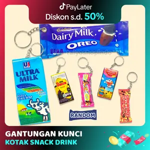 TAIYO Gantungan Kunci Kotak Tebal Food Drink Keychain Lucu Fashion Key Chain Lucu Fashion Ganci Aksesoris